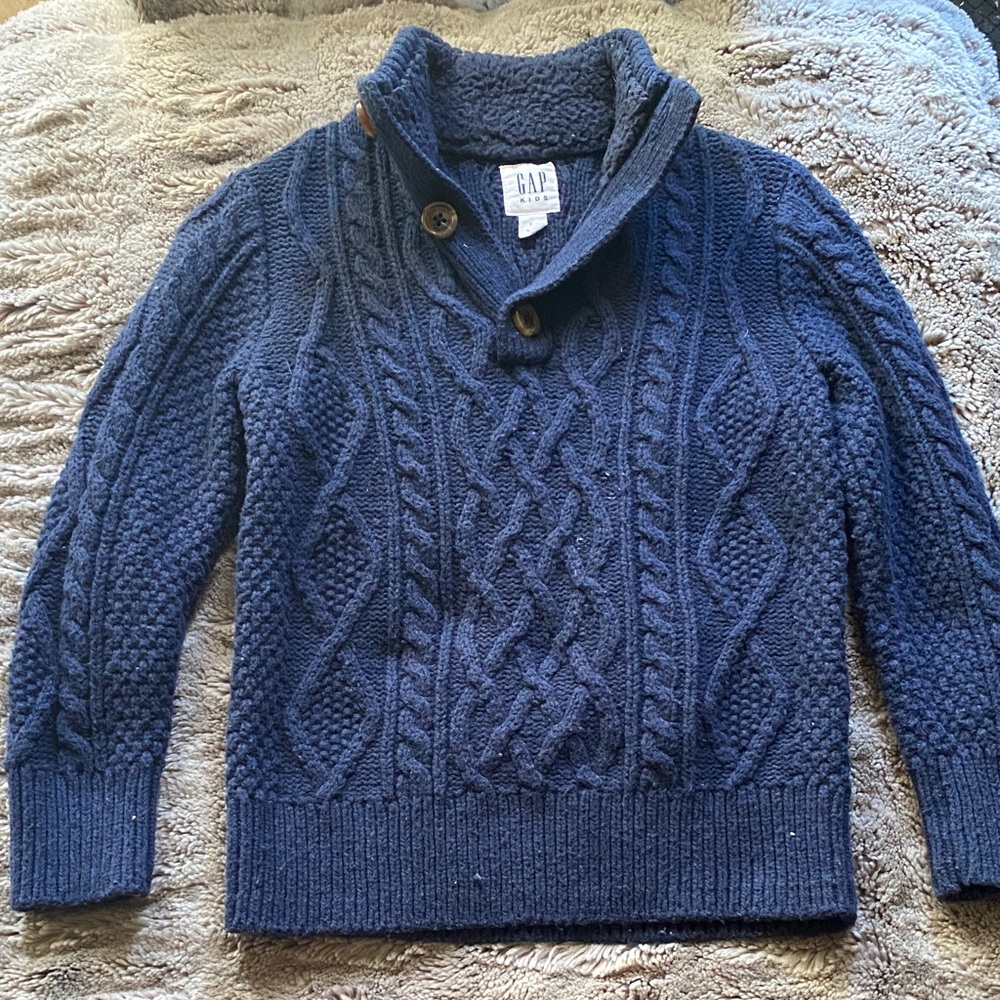 GAP Kids Navy Cable Knit Sweater